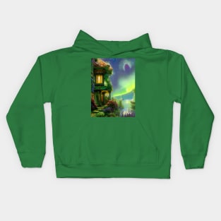 House by the Lake in the Galaxy Kids Hoodie